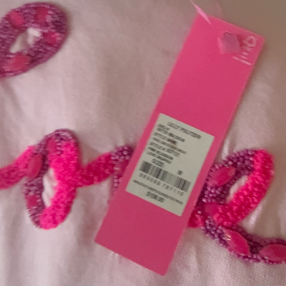 Lilly Pulitzer, NWT, pink 'Love' Long-Sleeve Women's sweatshirt, size medium - Picture 5 of 5